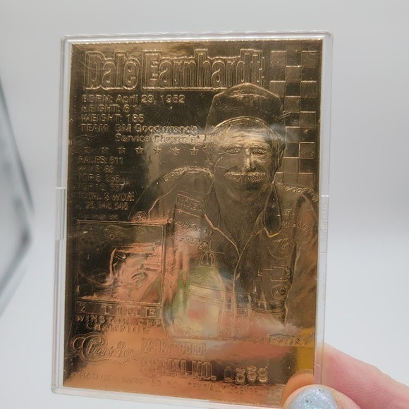 1996 Dale Earndhardt 7 Time Nascar Cup Champion 23kt‎ Gold Card #0339 - Picture 3 of 5